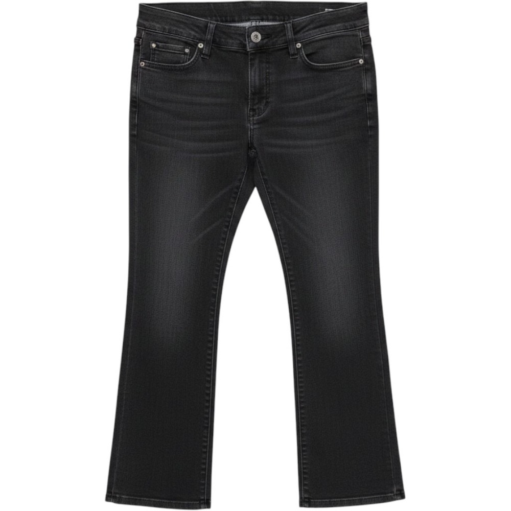 Riders by Lee Womens Black Bootcut Jeans No Gap Waist Size 12M Raw Hem 130A710